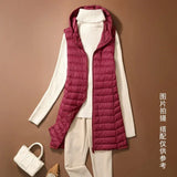 Women's Autumn/Winter X-long Hooded Sleeveless Jackets 2023 New