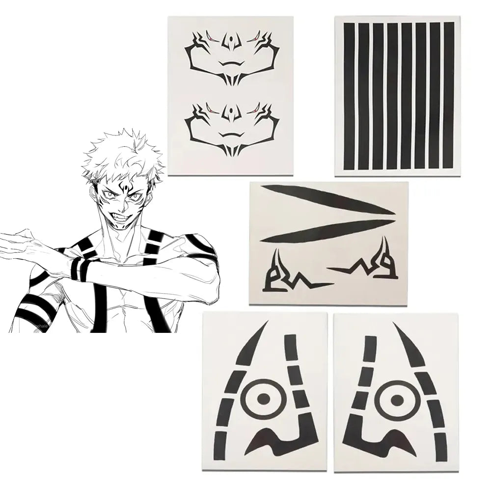 Anime Jujutsu Kaisen Ryomen Sukuna Full Body Tattoo