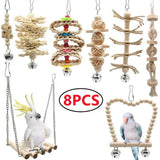 Toys Standing Bell Swing Toy Parrot Bird Combination