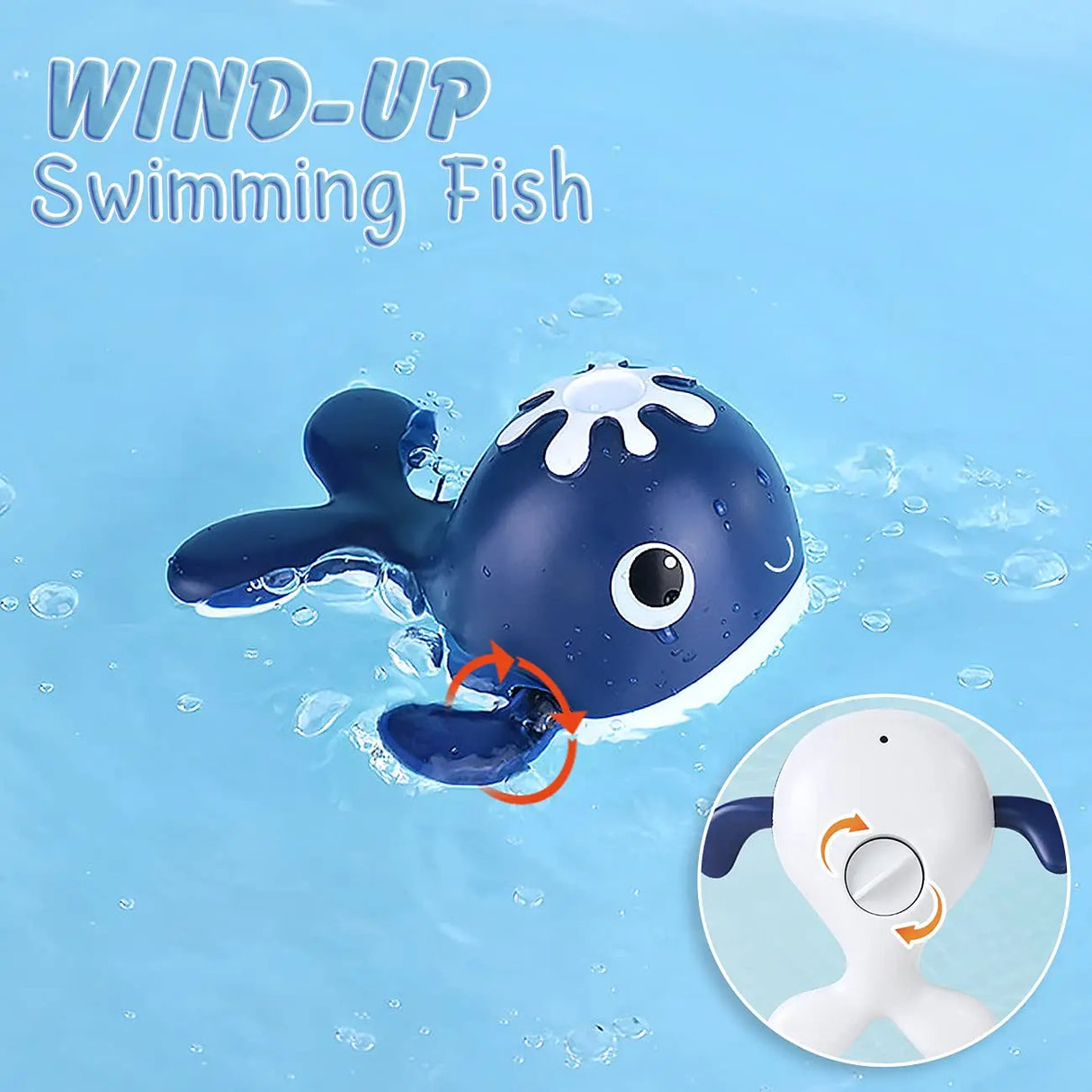 Magnet Baby Bath Fishing Toys Wind-up Swimming Whales