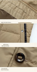 Winter White Duck Down Jacket Men Thick Warm