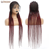 Incoo 36'' Synthetic Twist Braids Lace Front Wig