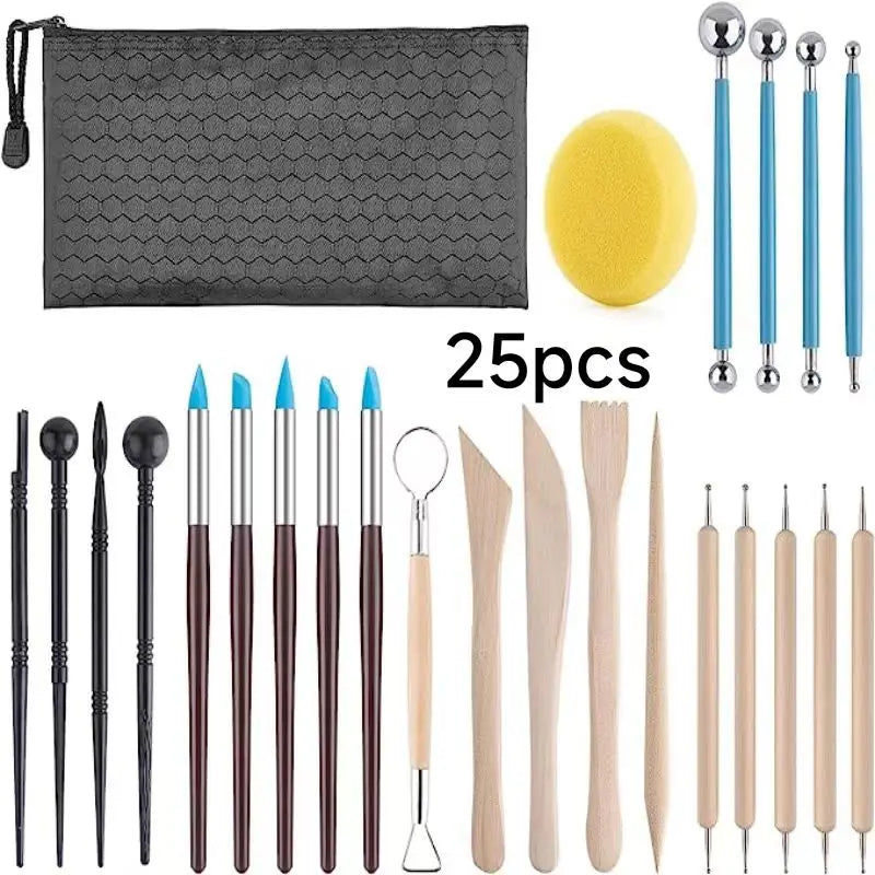 Pottery Clay Sculpting Tools Kit 8-61 Pcs/Set, Ceramic
