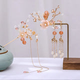 Chinese Hanfu Hair Accessories Set Long Fringed Vintage