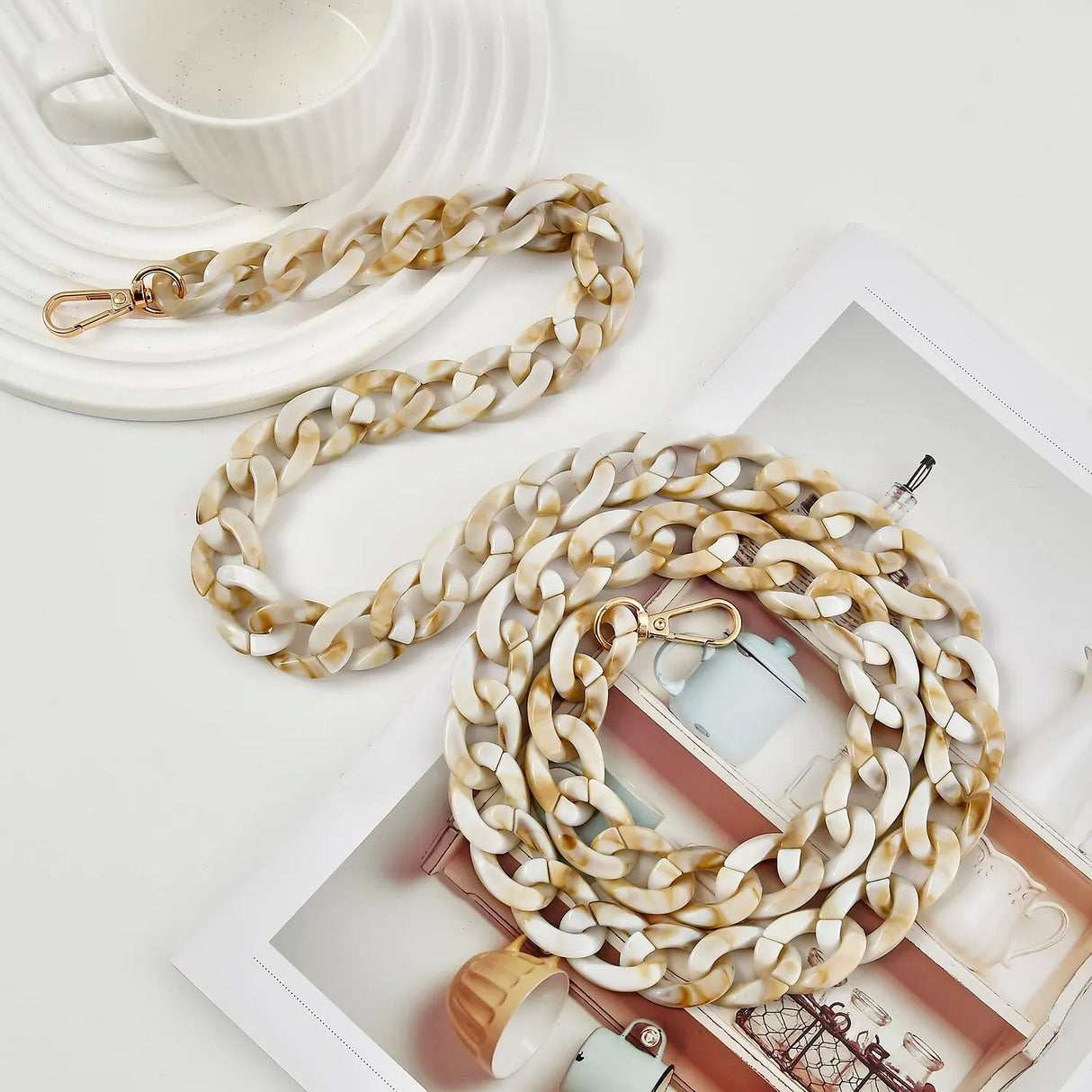 Multicolored Acrylic Bag Chain Bracelet Shoulder Chain Resin