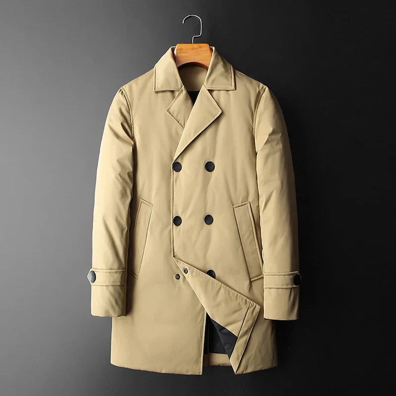 2022 winter long trench coat men jacket mens