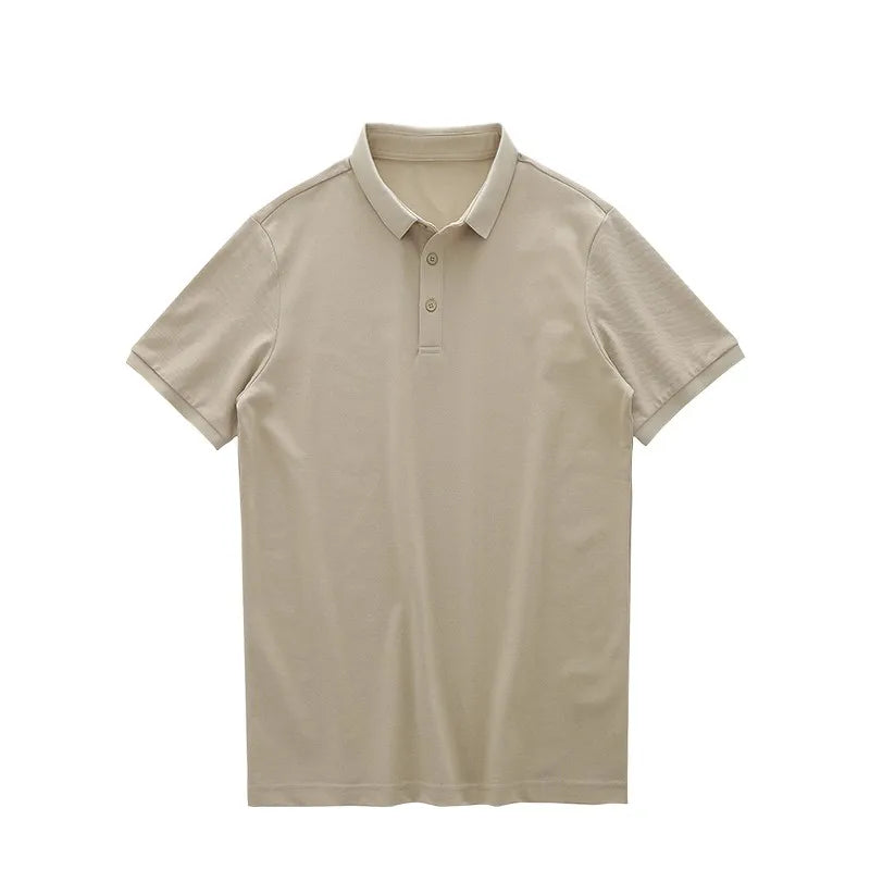 Dukeen Solid Color Polo Shirts for Men Short-Sleeved