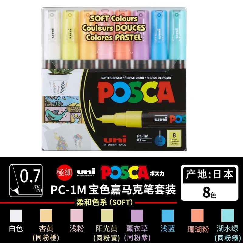 Uni Marker Pen, PC-3M Acrylic posca marcadores permanent