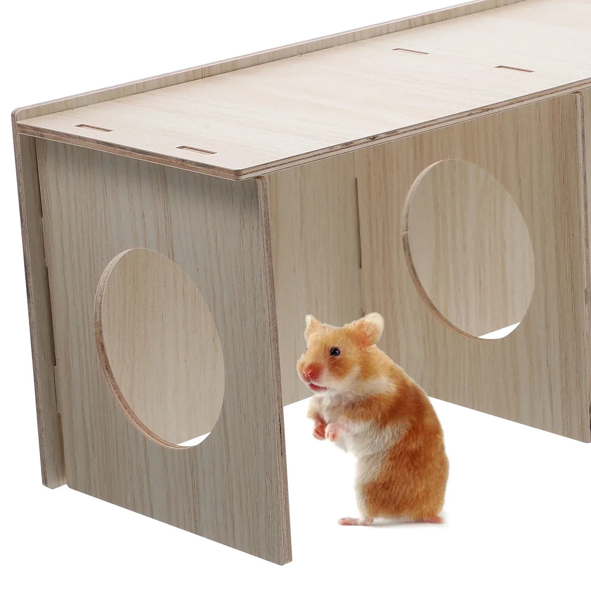 Hamster Cage Solid Wood House Hideouts Mouse Cabin