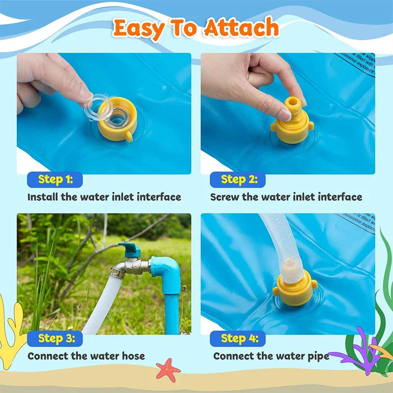 Children Play Water Mat Summer Beach Sprinkler Inflatable