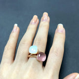 2PcsSet Pomellato Ring Stacked Mix Color Crystal Ring
