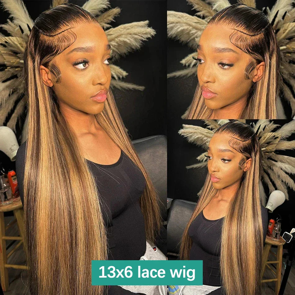 30 inch Ombre Honey Blonde 13x4 13x6 Straight