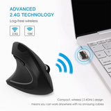 2.4G Vertical Wireless Ergonomic Mouse, Computer Mouse Optical