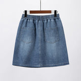 Mini Denim Skirt Plus Size Women Clothing Slim