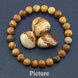Real Natural Labradorite Stone Bead Bracelet Men Women