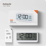 Digital Alarm Clock Table Electronics Wall Temperature Humidity