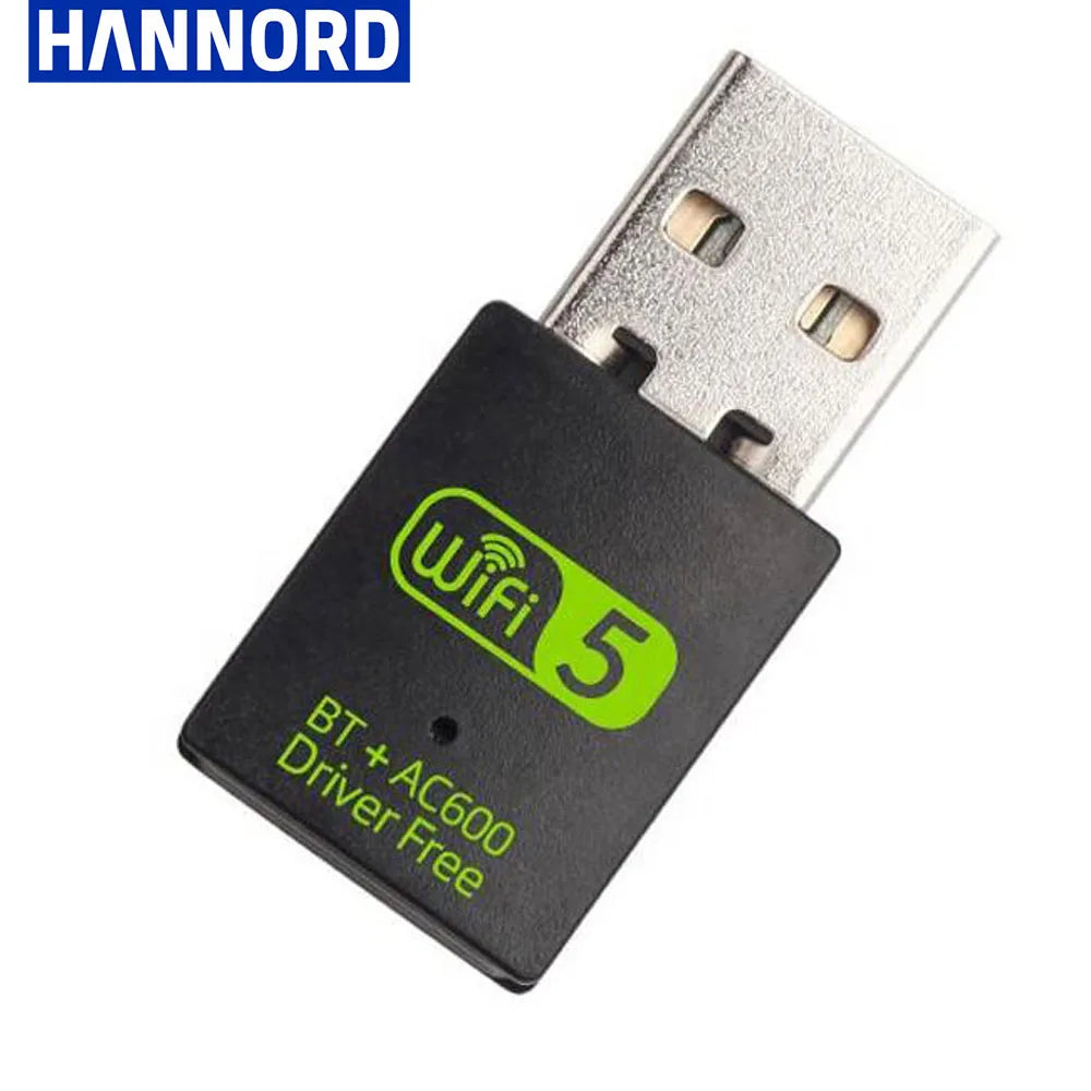 Hannord 600Mbps USB Wifi Bluetooth Adapter 2 in