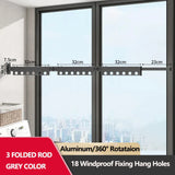 Extendable Clothesline Retractable Clothes Hanger Rack Folding Wall