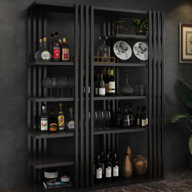 European Iron Bar Wine Cabinets Retro Display Cabinet