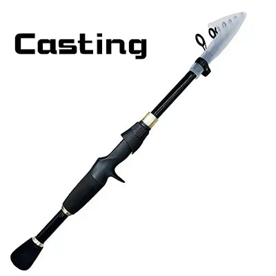 1.6m-2.4m Telescopic Fishing Rods Proable Short Travel Spinning