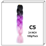 24Inch Synthetic Long Jumbo Ombre Braiding Hair For