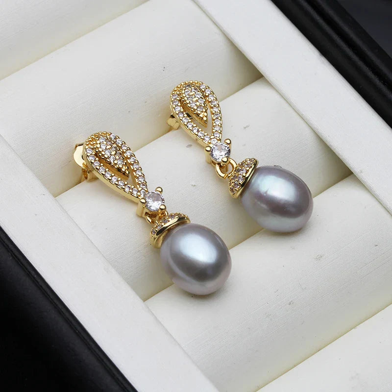 2024 New Dangling Natural Pearl Earrings For Women,Cute