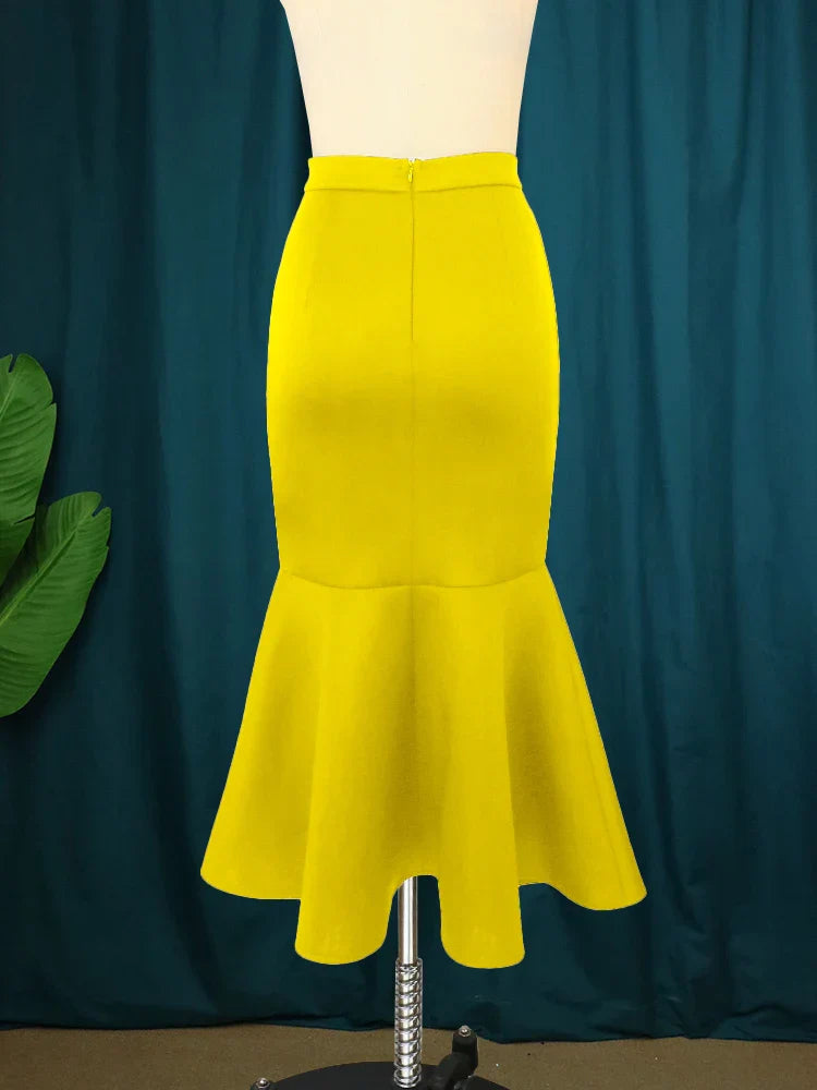Plus Size Mermaid Skirt Women Tight Package Hip
