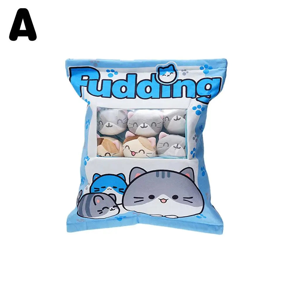 Cute Cat Snack Pillow Pudding Decorative, Stuffed Dolls