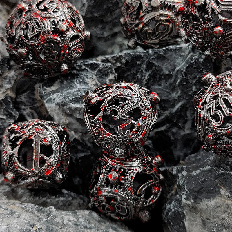 Mini Planet DND Metal Dice Set Three-dimensional Flying