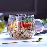 Heat-Resistant With Handle Glass Mug Breakfast Milk Cup