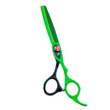 6" Black Green Hair Scissors Barber Hairdressing Tools