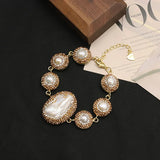 GLSEEVO Natural Baroque Shaped Pearl Women Jewelry Necklace