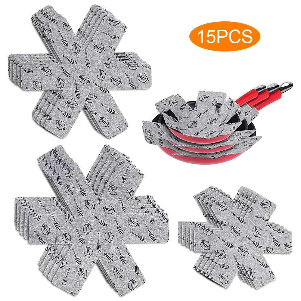 15Pcs Pot Coasters Pan Pot Protector Non-Slip Pan
