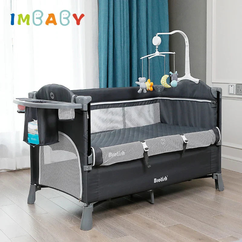 IMBABY Baby Bed Portable Baby Cribs Diaper Table