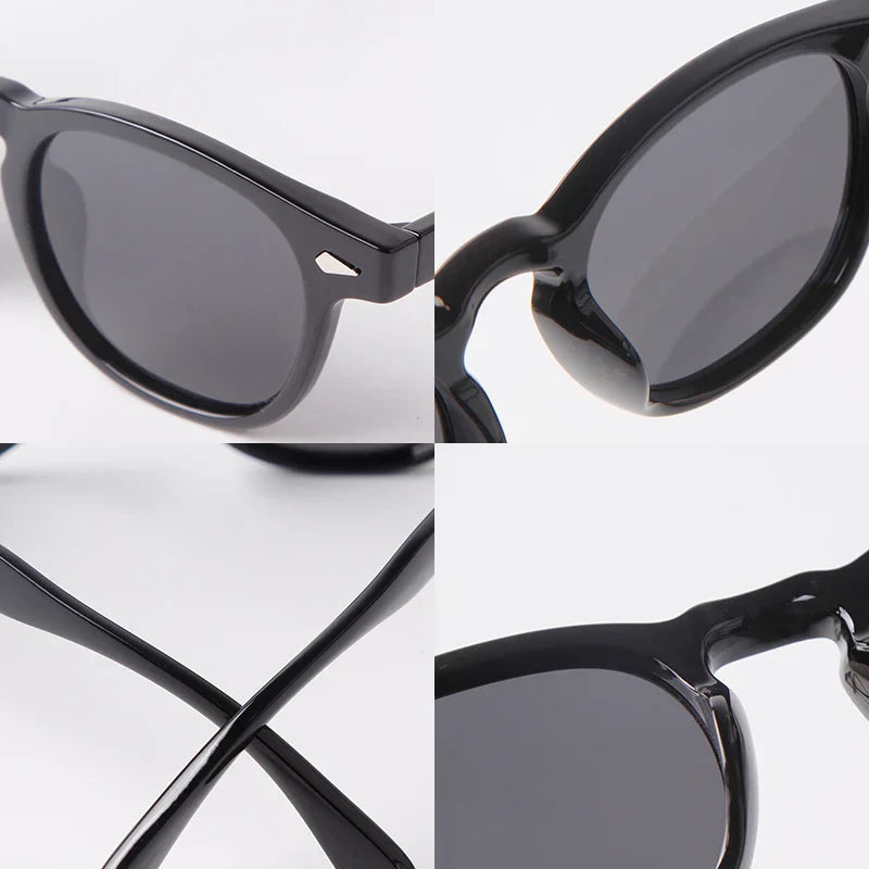 Retro Square Polarized Sunglasses Men Fashion Rivets Driving