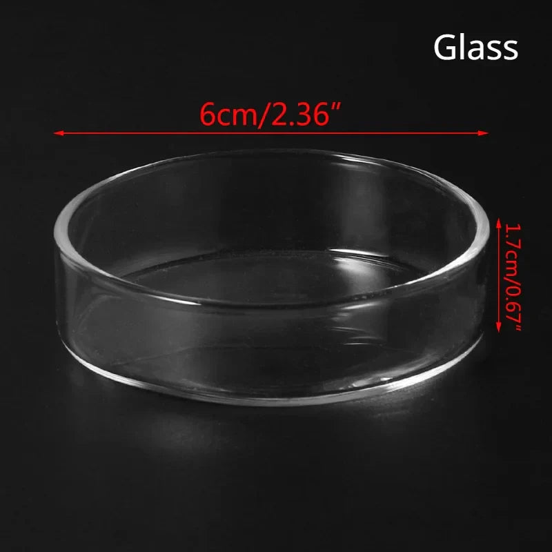 Aquarium Feeding Tube Dish Clear Glass Fish Tank