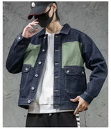 2023 Autumn Motor Denim Jacket Foe Men High
