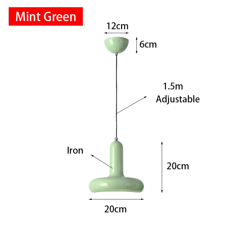 Scandinavian Macaron Small Pendant Lamp Modern Cream Style
