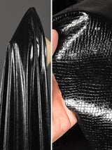Black Leather Fabric Snake Texture Creative Clothing Jacket