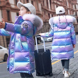 3-14 Years Old Winter Boys Girls Jacket Long