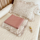 Vintage Floral Muslin Cotton Baby Bedding Set Girls