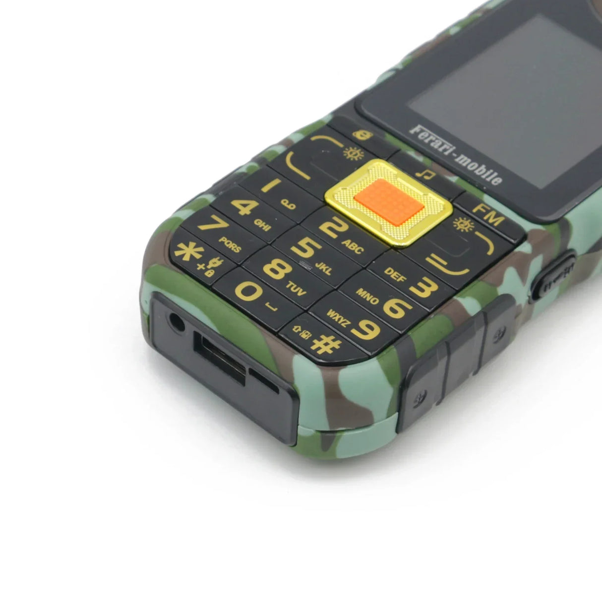 Camouflage Mobile Phone with Antenna FM Radio Power