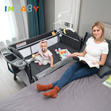 IMBABY Baby Bed Portable Baby Cribs Diaper Table