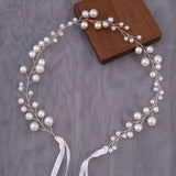 Bridal Sweet Headband Headpieces Banquet Pearls Headdress Simple