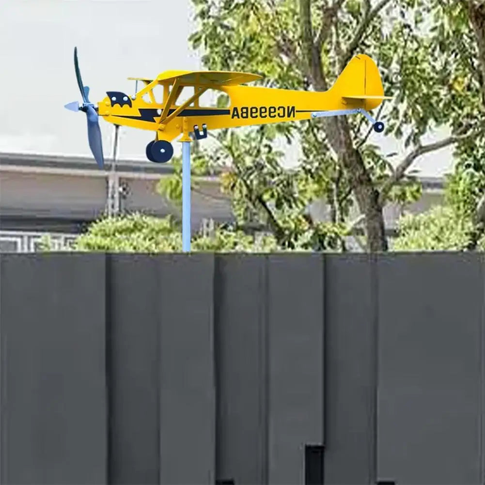Metal Airplane Weathervane 3D Piper J3 Cub Wind