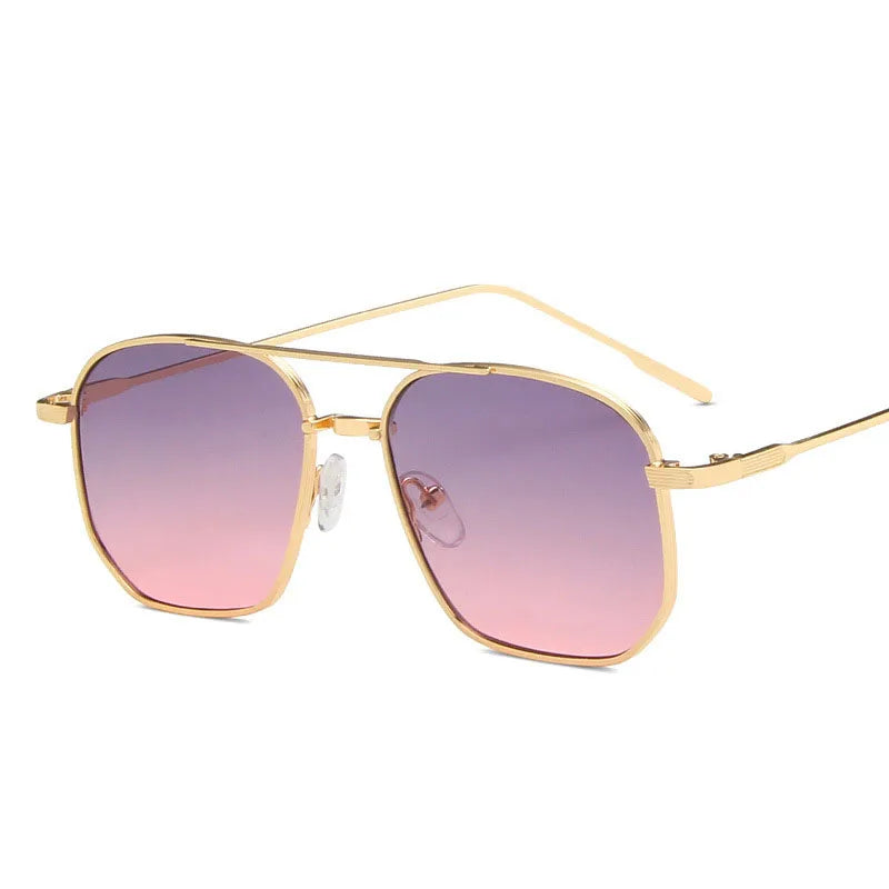 European American Style Women’s Sunglasses Polygon Shape Metal Frame Sun glasses Women Vintage Retro Female Sunglass