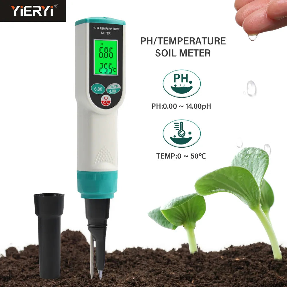 High Accuracy Soil PH Meter 0.00~14.00pH Digital Temp