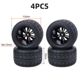 4PCS 12mm Hub 1/10 Tyre Wheel 120mm 125mm