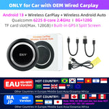 EKIY CarPlay Tv Box Android 13 4GB 64GB