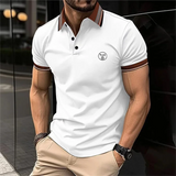 Solid Color Versatile Boutique Men's polo shirt Business